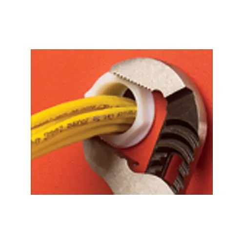 Arlington WB200 Non-Metallic Wire Bushing, 2", Plastic, White