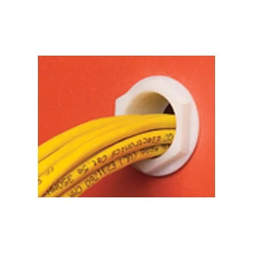 Arlington WB200 Non-Metallic Wire Bushing, 2", Plastic, White