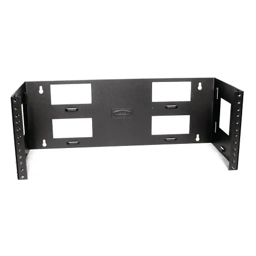 Hubbell WBB48 Cable Management Hardware, Wall Mount Bracket, Bottom Hinged, 4 Rack Units, 8" Deep