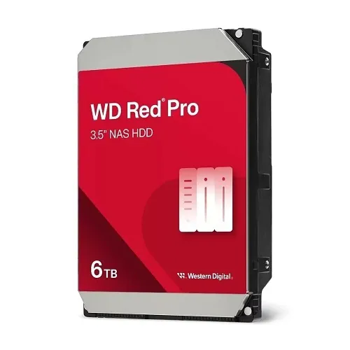 Western Digital WD6005FFBX WD Red Pro NAS Hard Drive, SATA Interface, 6TB