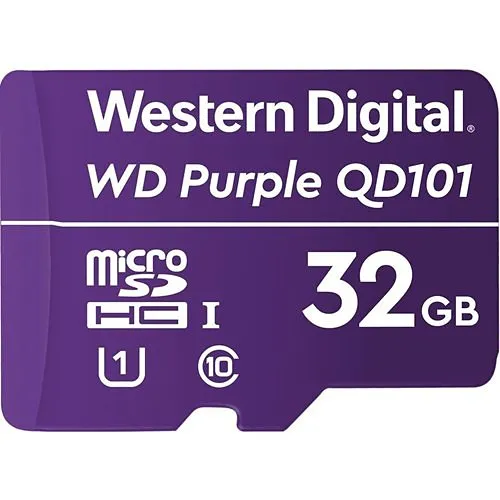 WD Purple SC QD101 Micro SD Card 32GB Surveillance Camera