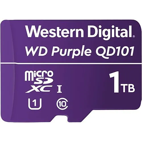 WD WDD100T1P0C QD101 Purple SC Micro SD Card for Surveillance Camera, 1TB