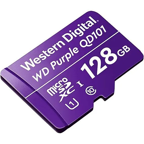 WD WDD128G1P0C QD101 Purple SC Ultra Endurance Micro SD Card for Surveillance Camera, 128GB