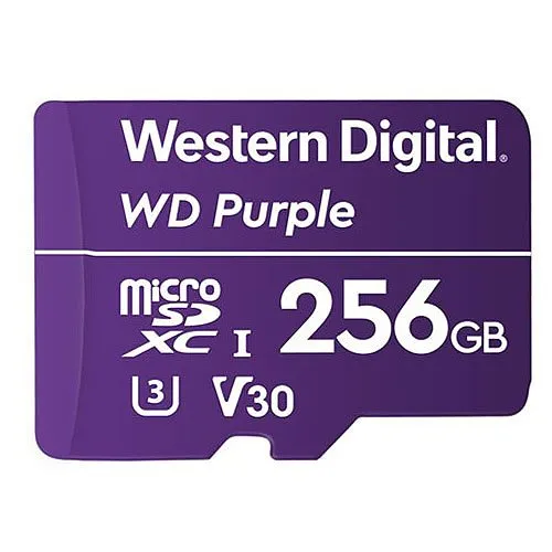 WD WDD256G1P0C QD101 Purple SC Ultra Endurance Micro SD Card for Surveillance Camera, 256GB