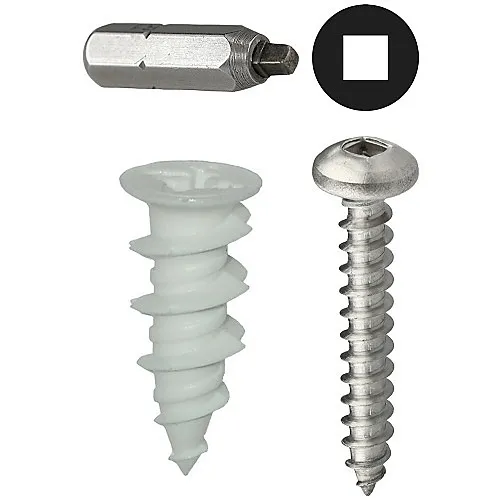 Dottie WDK6NSQ Nylon Squa 50anc 50screws 1bit