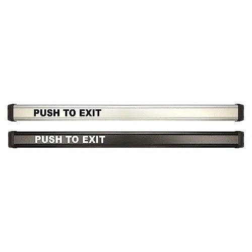 Securitron WEMB-BK-42 Electromechanical Exit Bar with 22 AWG Cable and Armored Door Cord, 42", 12/24 Volt DC, Black