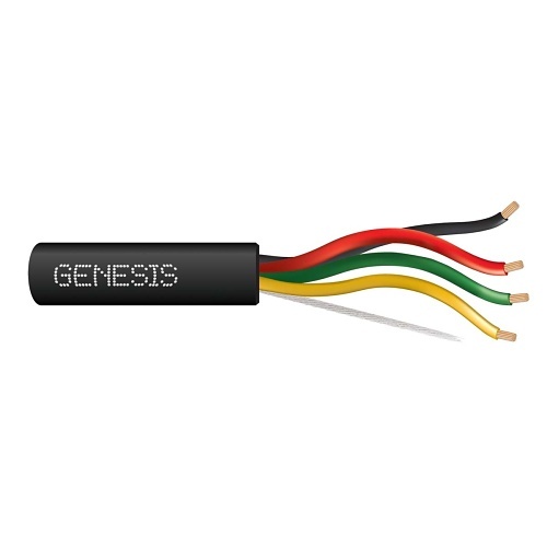 Genesis 41521008 16/4 Stranded Unshielded Fire Alarm Cable, Direct Burial, FPL, CL3, 1000' (304.8 m) Reel, Black
