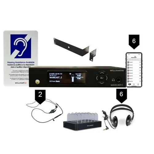 Williams AV WF SYS2C WaveCAST System With 6 WAV Pro Wi-Fi Receivers