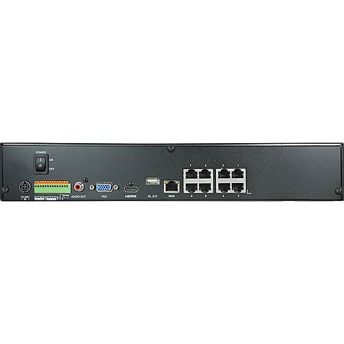 LILIN NVR6208E-1X6TB 8-Channel PoE 4K Standalone Network Video Recorder, 6TB, NDAA/TAA