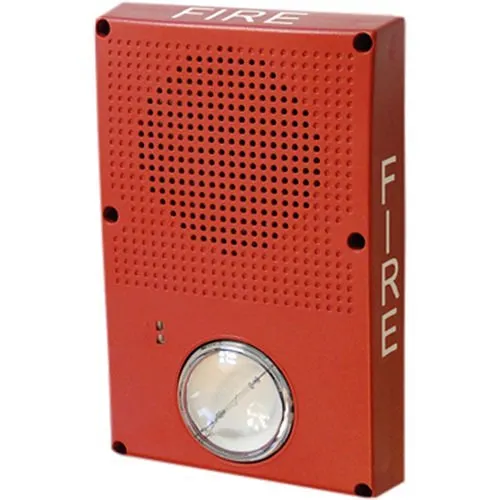 Edwards Signaling WG4RF-SVMC Genesis WG4 Series Speaker Strobe, FIRE Marking, Red