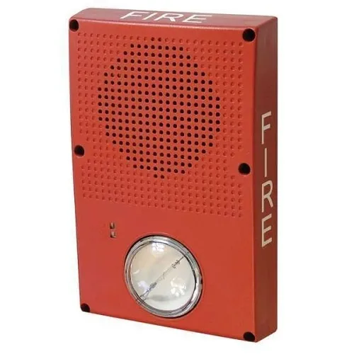 Edwards Signaling WG4RF-SVMHC Genesis WG4 Series Speaker Strobe, FIRE Marking, High Candela, Red