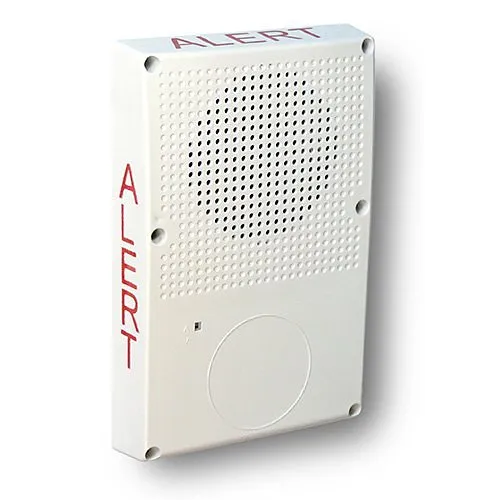 Edwards Signaling WG4WA-S Genesis Speaker, ALERT Label, 81-90 dB at 3.05m, 25/70V, White