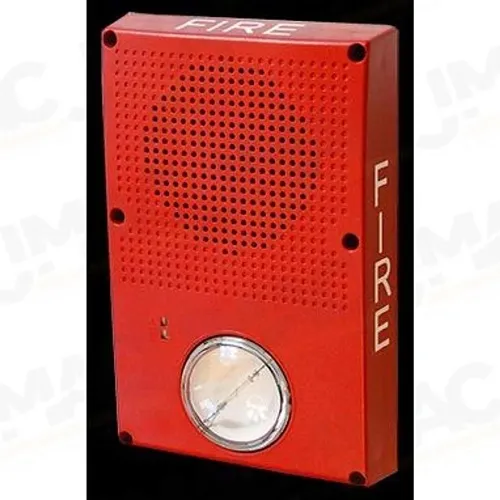 Edwards Signaling WG4WA-SVMC Speaker-Strobe, "ALERT" Label, Clear Lens, White