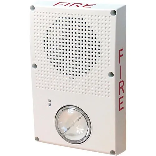 Edwards Signaling WG4WF-HVMHC Genesis WG4 Series 24VDC Horn Strobe, FIRE Marking, High Candela, White