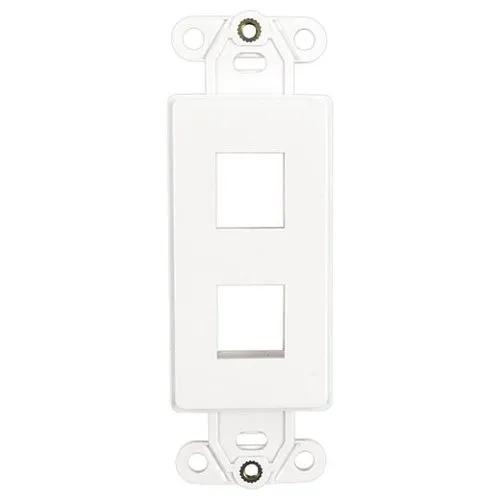 Primex 125-0952-WT Modular Wall Plate Decorative Insert, 2-port, White