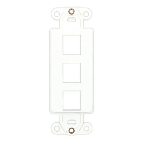 Primex 125-0953-WT Modular Wall Plate Inserts Decorative Insert, 3-port, White