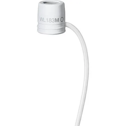 Shure WL183MW/O-TQG Lavalier Microphone, Omnidirectional, White