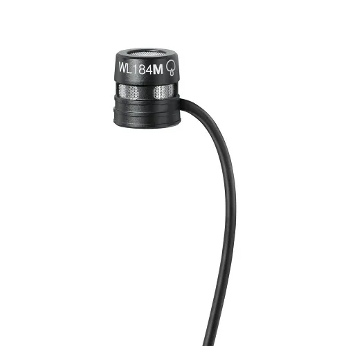 Shure WL184MB/S-TQG Low-profile Supercardioid Lavalier Microphone, Black