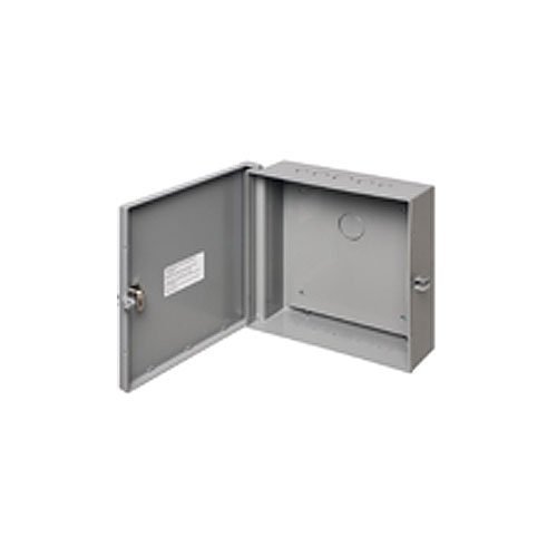 Arlington EB1212BP Heavy-Duty Non-Metallic Enclosure Box with Removable Back Plate, 12 12 4", NEMA3R. Gray