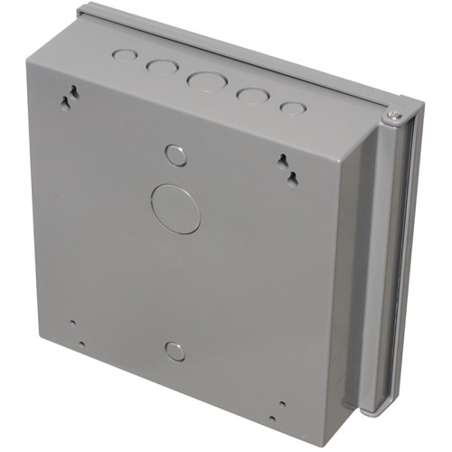Arlington EB1212BP Heavy-Duty Non-Metallic Enclosure Box with Removable Back Plate, 12 x 12 x 4, NEMA3R. Gray