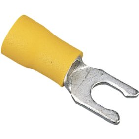 IDEAL 83-7081 Vinyl Insulated Snap Spade Terminal, 12-10 AWG, #8 Stud, Box 25