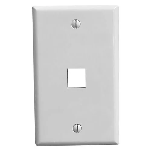 Primex 125-0957-WT Single Gang Wall Plate, Port, White