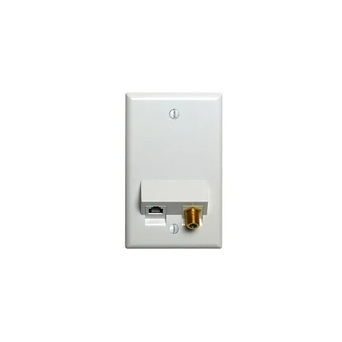 Primex 125-0984-WT Wall Plate, White Angled, Two Ports