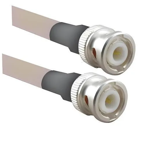 West Penn WP-25810BMBM-50 RG213 Plenum BNC to BNC Assembly, 50', Ivory