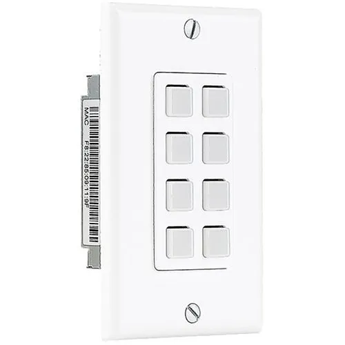 Kanex WP-IPKEYPAD8 8-Button Wall Plate Based Control Keypad with PoE and Easy to Use Control Software