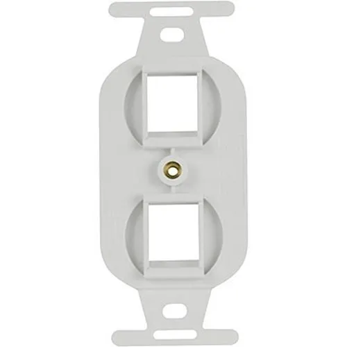 On-Q WP1062WH 2-Port Keystone Duplex Type-106/Despard Wall Strap, White
