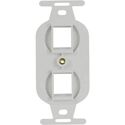 On-Q WP1062WH 2-Port Keystone Duplex Type-106/Despard Wall Strap, White