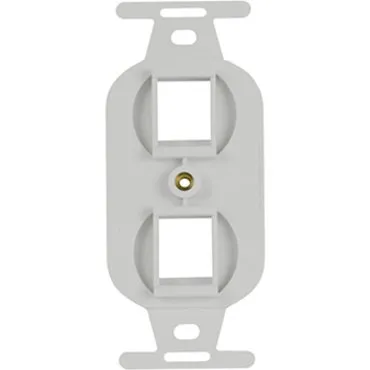 On-Q WP1062WH 2-Port Keystone Duplex Type-106/Despard Wall Strap, White