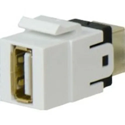 On-Q WP1221WH USB A/B Keystone Adapter Insert, White