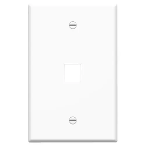On-Q WP3301WH Single-Gang Oversized Wall Plate, 1-Port, White