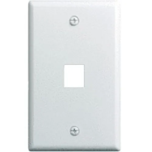 On-Q WP3401-WH-10 On-Q WP3401WH10 1-Gang, 1-Port Wall Plate, White, 10-Pack