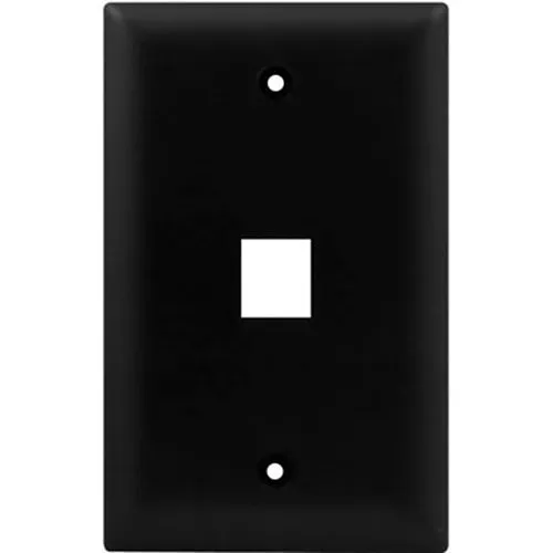 On-Q WP3401BK 1-Gang, 1-Port Wall Plate, Black