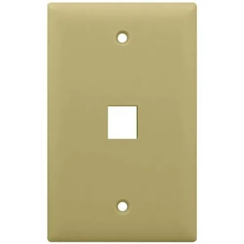 On-Q WP3401IV 1-Gang, 1-Port Wall Plate, White