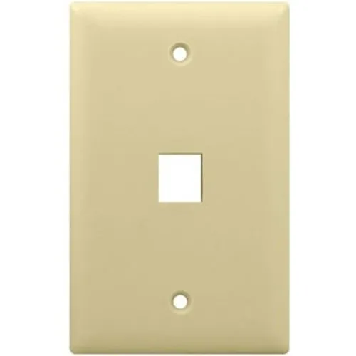 On-Q WP3401LA 1-Gang, 1-Port Wall Plate, Light Almond