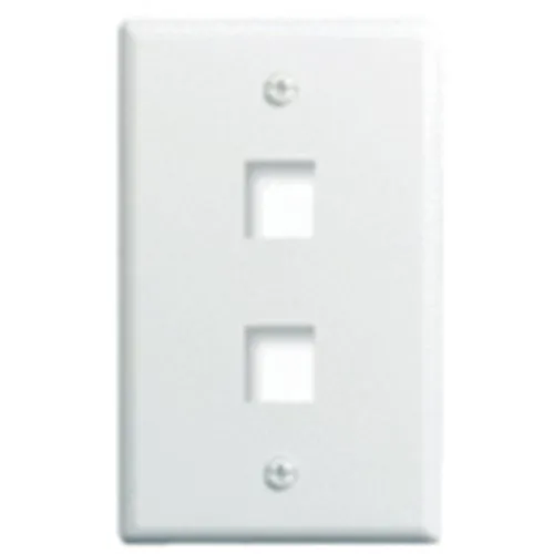 On-Q WP3402IV 1-Gang, 2-Port Wall Plate, White