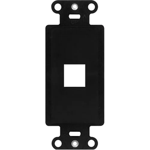 On-Q WP3411BK 1-Port Decorator Outlet Strap, Black