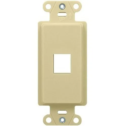 On-Q WP3411LA 1-Port Decorator Outlet Strap, Light Almond