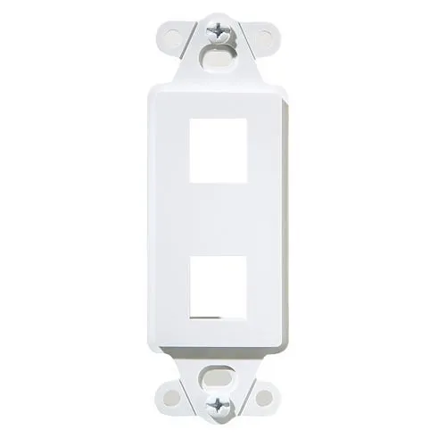 On-Q WP3412-WH-10 On-Q WP3412WH10 2-Port Decorator Outlet Strap, 10-Pack, White