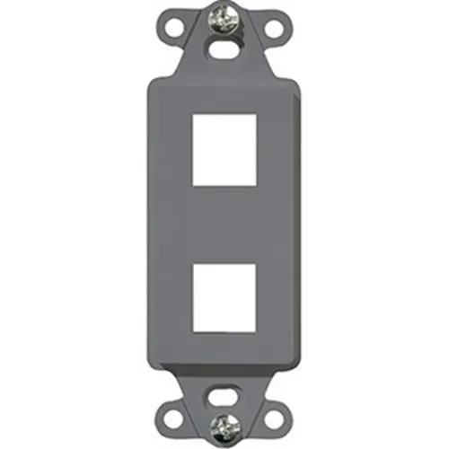 On-Q WP3412GY Decorator Outlet Strap 2-Port, Gray