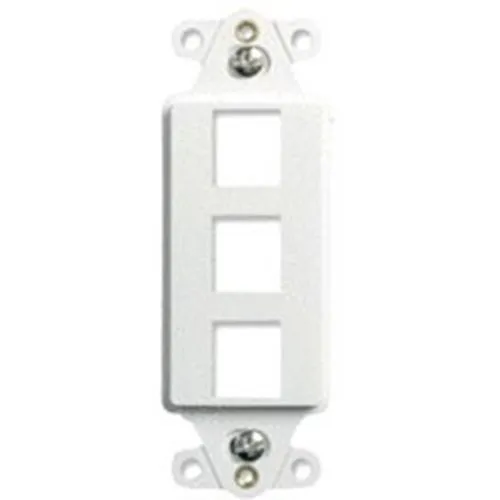 On-Q WP3413-WH-10 On-Q WP3413WH10 3-Port Decorator Outlet Strap, White, 10-Pack