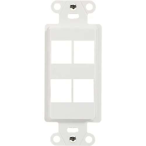 On-Q WP3414BR 4-Port Decorator Outlet Strap, Brown