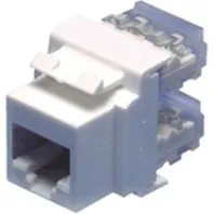 On-Q WP3425WH Keystone Insert Connector, RJ25, 6P6C, 0.87" Length 0.67" Width 1.1" Depth, ABS Plastic, White