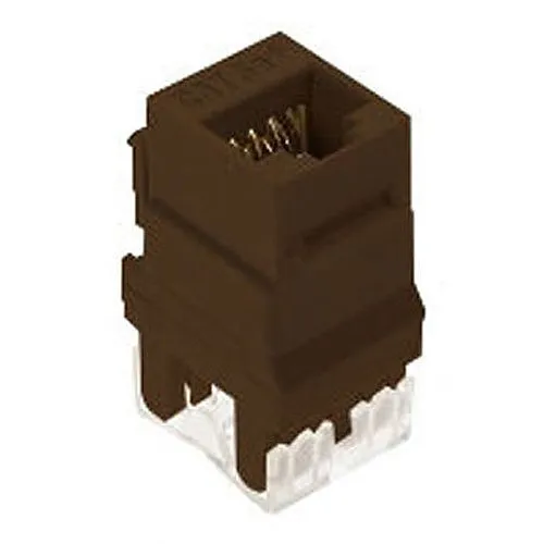 On-Q WP3450BR CAT5e RJ45 Keystone Connector, Brown