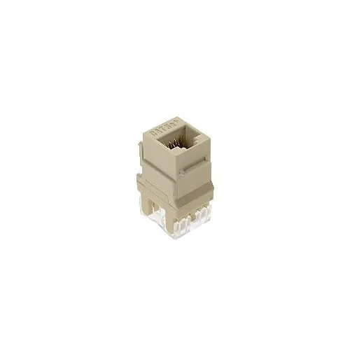 On-Q WP3450LA Keystone Jack, CAT5e RJ45 T568 A/B Connector, Almond