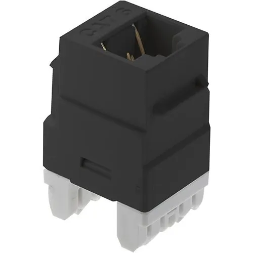 On-Q WP3460BK RJ45 CAT6 Keystone Insert, Black, M20