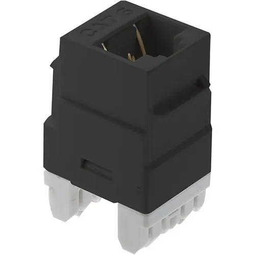 On-Q WP3460BK RJ45 CAT6 Keystone Insert, Black (M20)